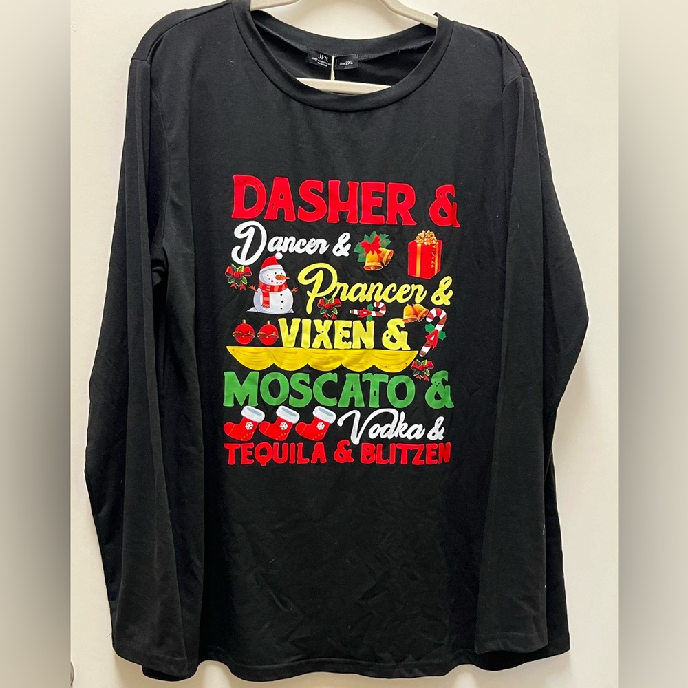 JFN, NWT, 2XL Christmas T-shirt